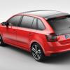 <p>Heck- und Seitenansicht des Skoda Rapid Spaceback</p>