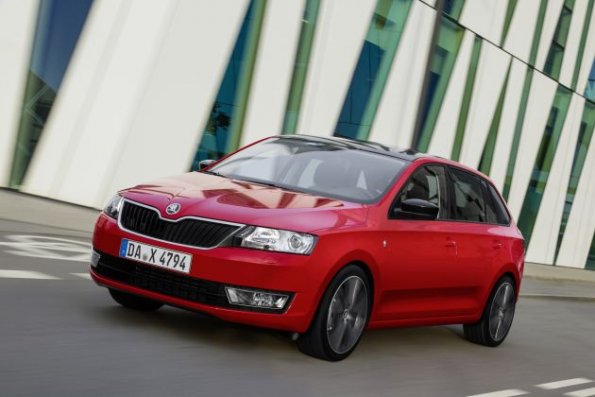 Frontpartie des Skoda Rapid Spaceback