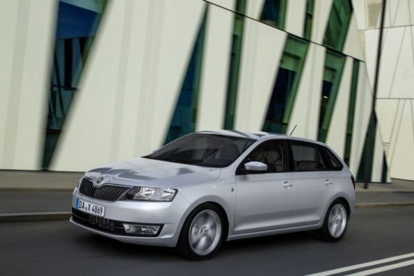 Frontpartie des Skoda Rapid Spaceback