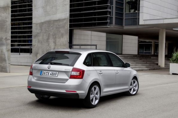 Das Heck des Skoda Rapid Spaceback