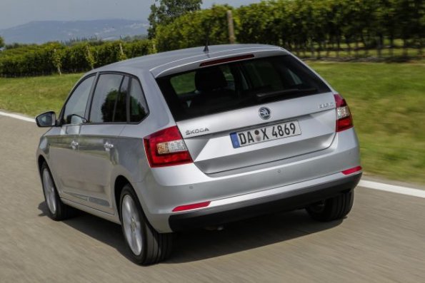 Die Heckpartie des Skoda Rapid Spaceback