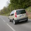 Die Heckansicht des Skoda Roomster Scout