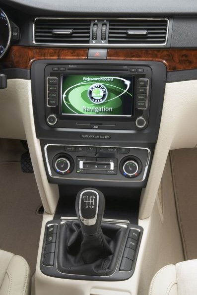 Detailaufnahme aus dem Skoda Superb