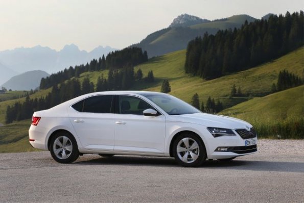 Die Silhouette des Skoda Superb Greenline 