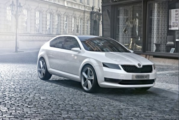 Front- und Seitenpartie des Skoda Vision D