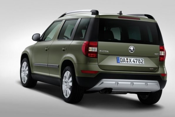 Heck- und Seitenpartie des Skoda Yeti