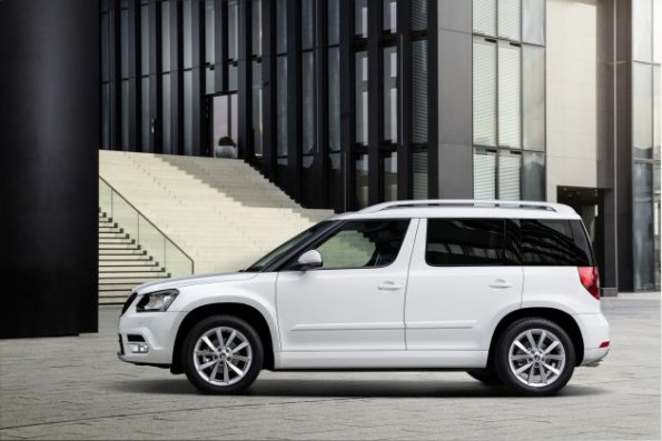 Seitenansicht des Skoda Yeti