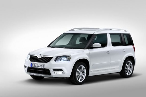 Front- und Seitenansicht des Skoda Yeti