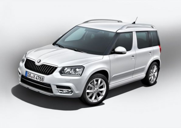 Front- und Seitenansicht des Skoda Yeti