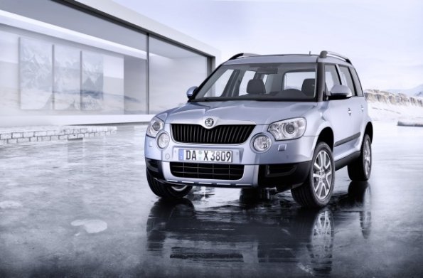 Die Frontansicht des Skoda Yeti