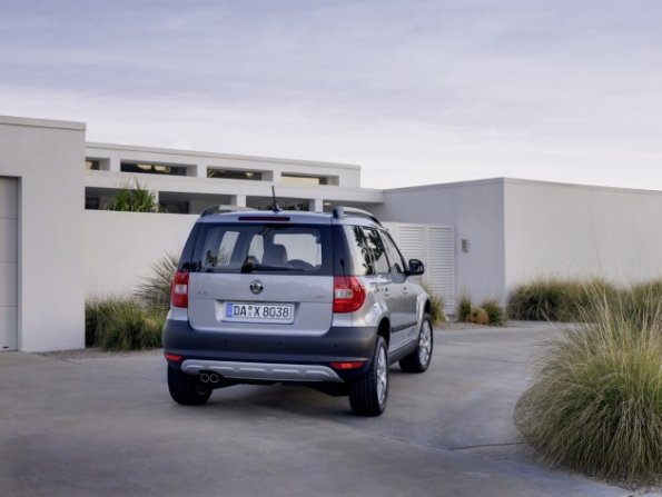 Heckansicht des Skoda Yeti