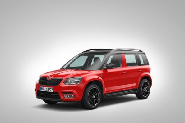 Front- und Seitenansicht des Skoda Yeti Monte-Carlo