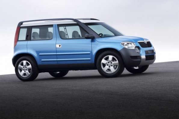 So sieht der Skoda Yeti von der Seite aus. 