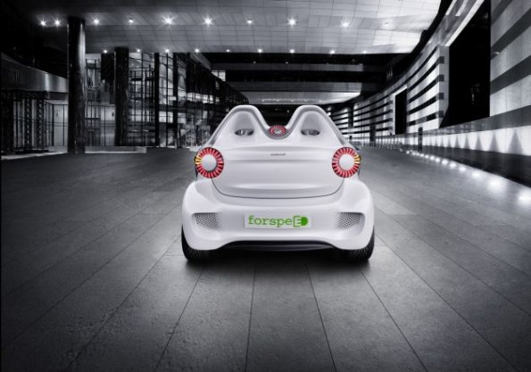 Die Heckpartie des smart forspeed