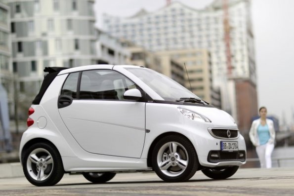 Eine Fahraufnahme mit dem smart fortwo cabrio