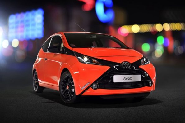 Die Frontansicht des Toyota Aygo