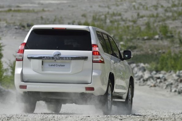 Die Heckpartie des Toyota Land Cruiser