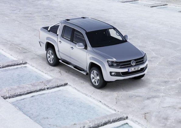 Der Volkswagen Amarok von schräg oben aufgenommen