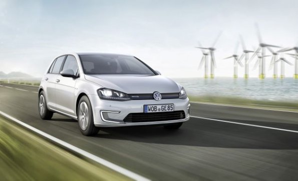 Die Fahrzeugfront des VW e-golf