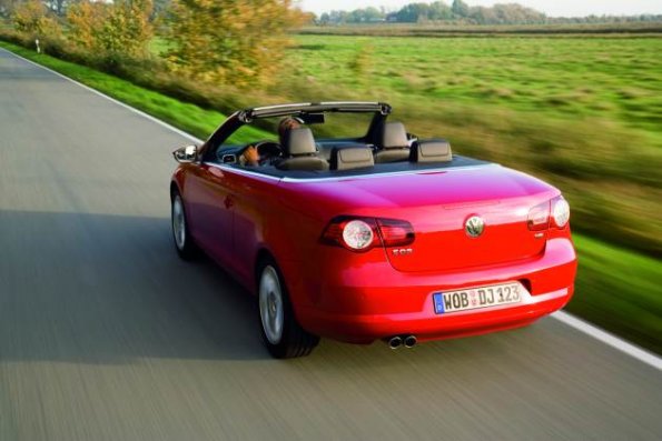 Heckansicht des VW Eos