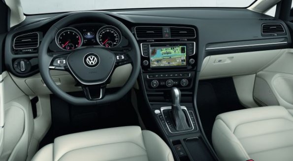 Der Arbeitsplatz des Fahrers im neuen Volkswagen Golf 7