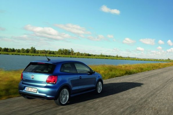 Heckansicht des Volkswagen Polo Blue GT