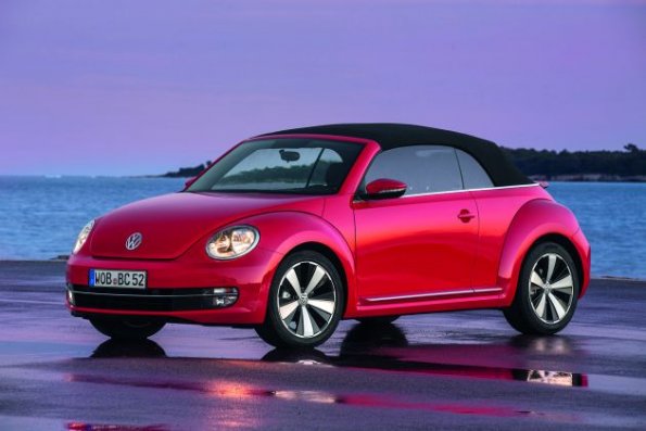 Front- und Seitenansicht des VW Beetle Cabrio