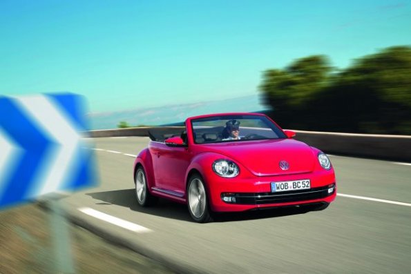 Fahraufnahme mit dem VW Beetle Cabriolet