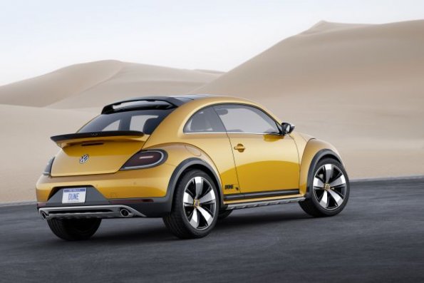 Heck- und Seitenpartie des VW Beetle Dune