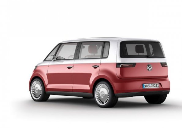 Heck- und Seitenansicht des neuen VW Bulli