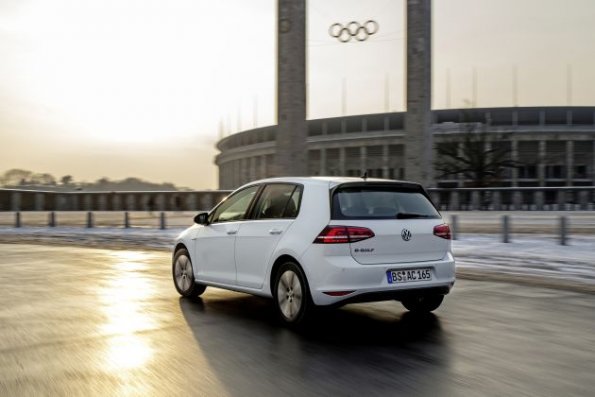 Die Heckpartie des VW E-Golf