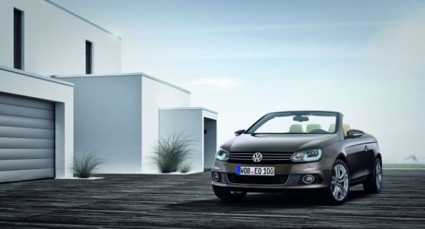 Die Frontansicht des VW Eos