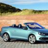 Front- und Seitenansicht des VW Eos mit ge&ouml;ffnetem Verdeck<br />