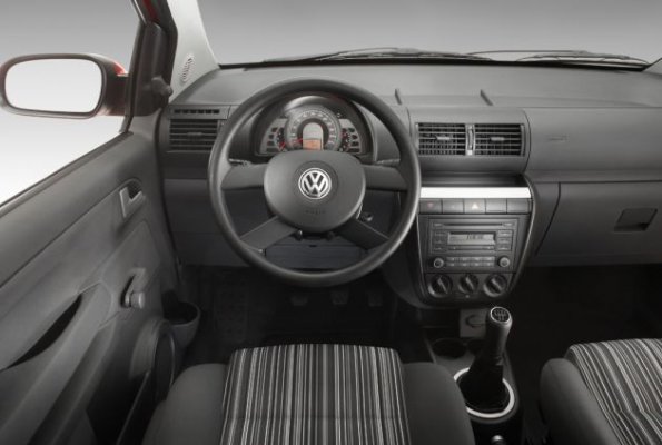 Ein Blick auf das Cockpit des VW Fox