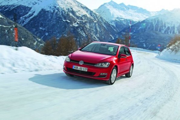 Der VW Golf 4Motion von vorn aufgenommen