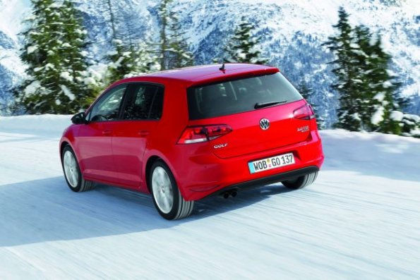 Das Fahrzeugheck des VW Golf 4Motion