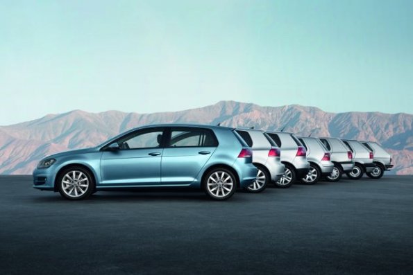 Die VW Golf im Gruppenbild