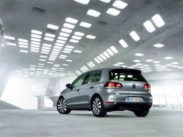 Heckansicht des VW Golf GTD