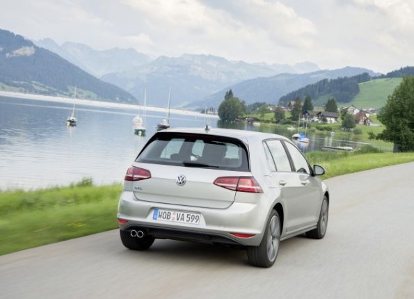 Heckpartie des VW Golf GTE