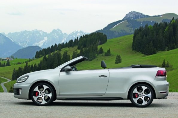 Die Silhouette des VW Golf GTI Cabriolet