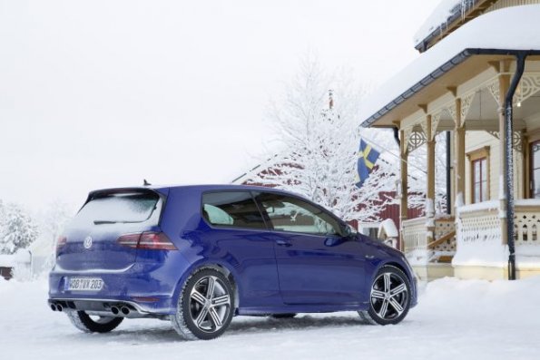 Seitenansicht des VW Golf R