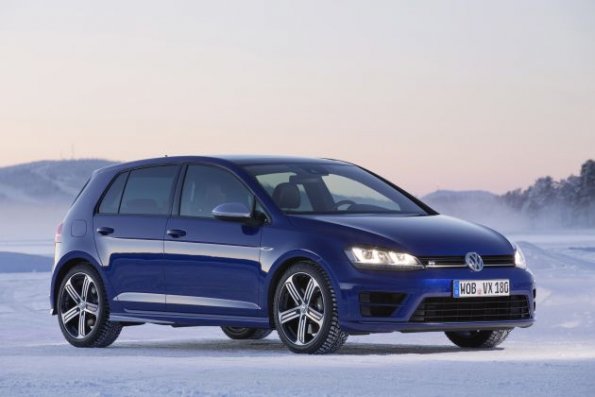 Seitenpartie des VW Golf R