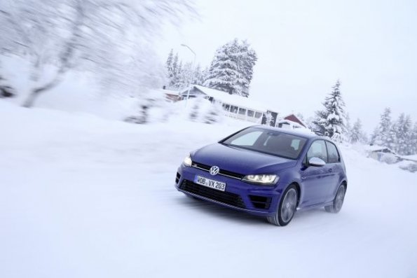 Die Frontpartie am VW Golf R