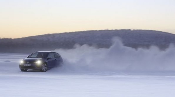 Fahraufnahme mit dem VW Golf R