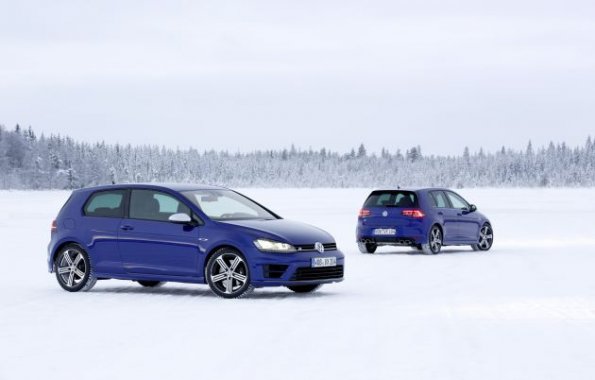 Seitenpartie des VW Golf R