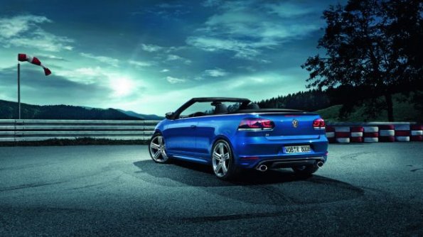 Die Heckpartie am VW Golf R Cabriolet