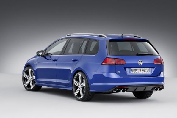 Heckpartie des VW Golf R Variant