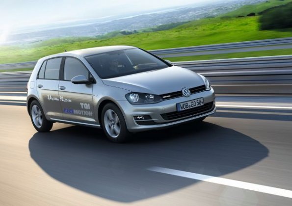 Fahraufnahme mit dem VW  Golf TDI Bluemotion