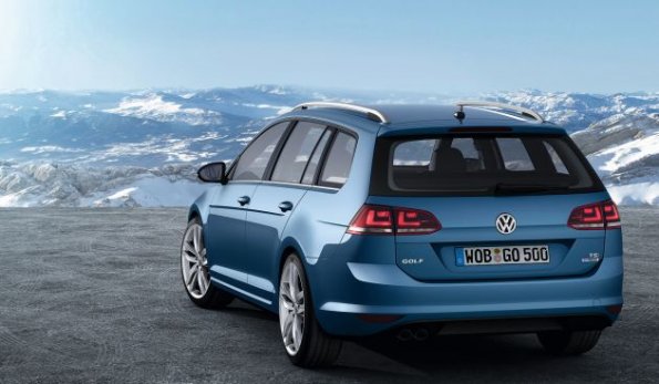 Die Heckpartie am VW Golf Variant