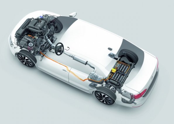 Schematische Darstellung des VW Jetta Hybrid 